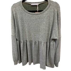 NEW PIXI + IVY women's babydoll tee in green